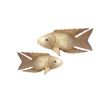 Wooden Koi Fish Carving