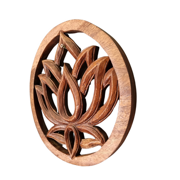 WOODEN CARVED LOTUS FLOWER 