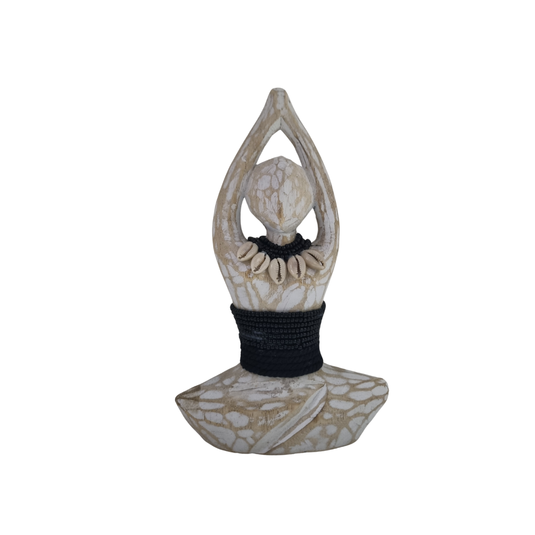 Yoga Pose Wooden Carving - Upward Salute