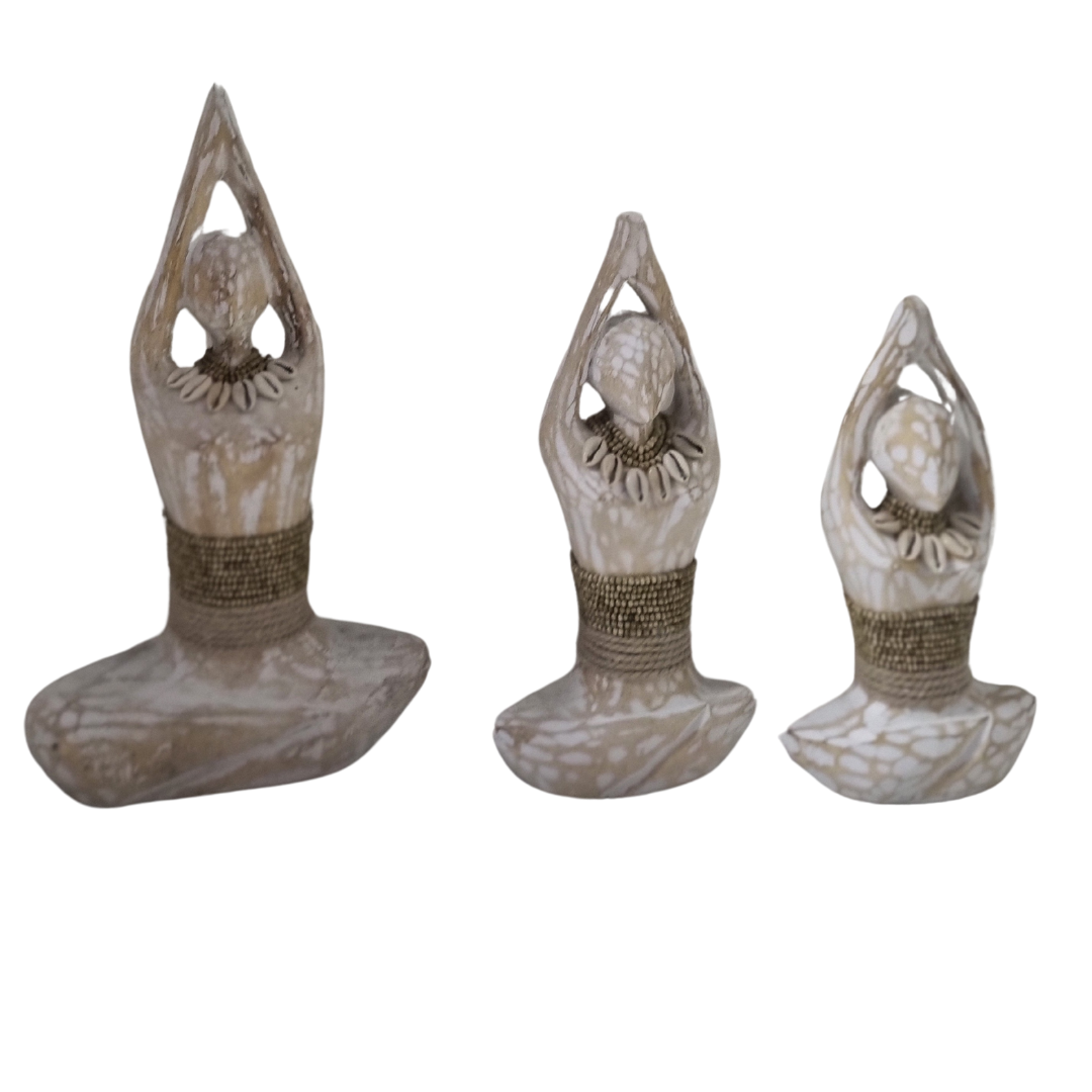 Yoga Pose Wooden Carving - Upward Salute