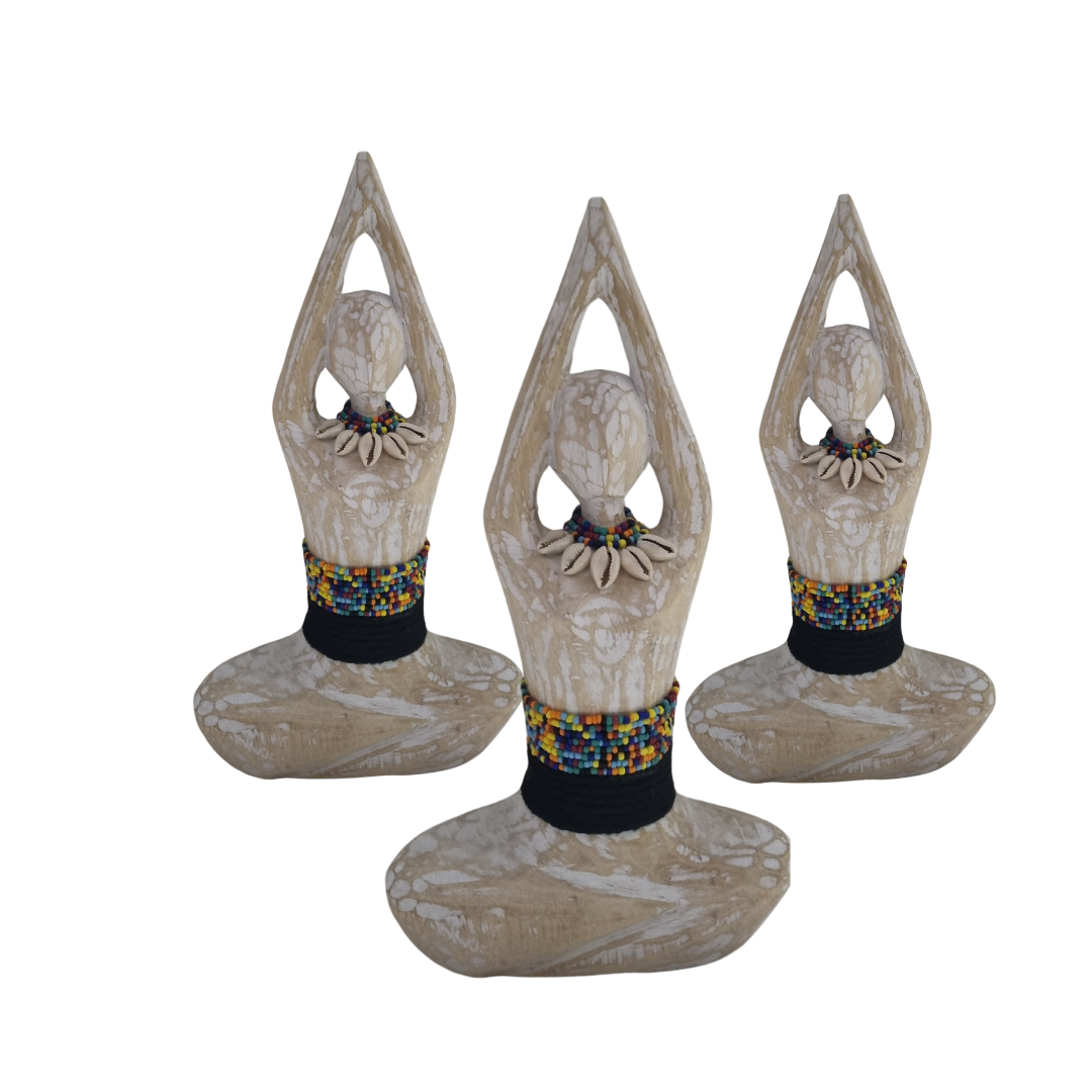 Yoga Pose Wooden Carving - Upward Salute