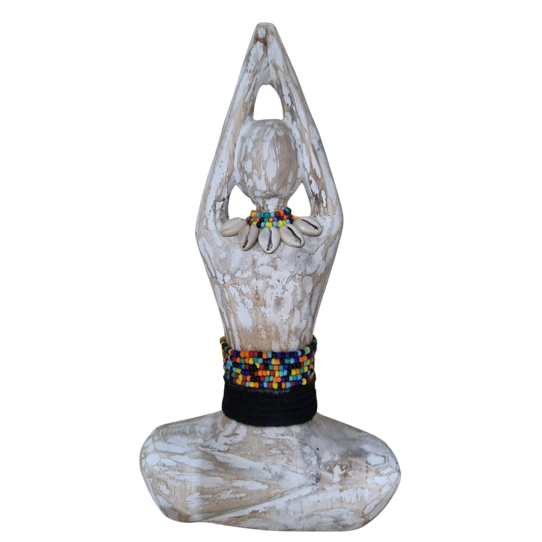 wooden yoga lady 