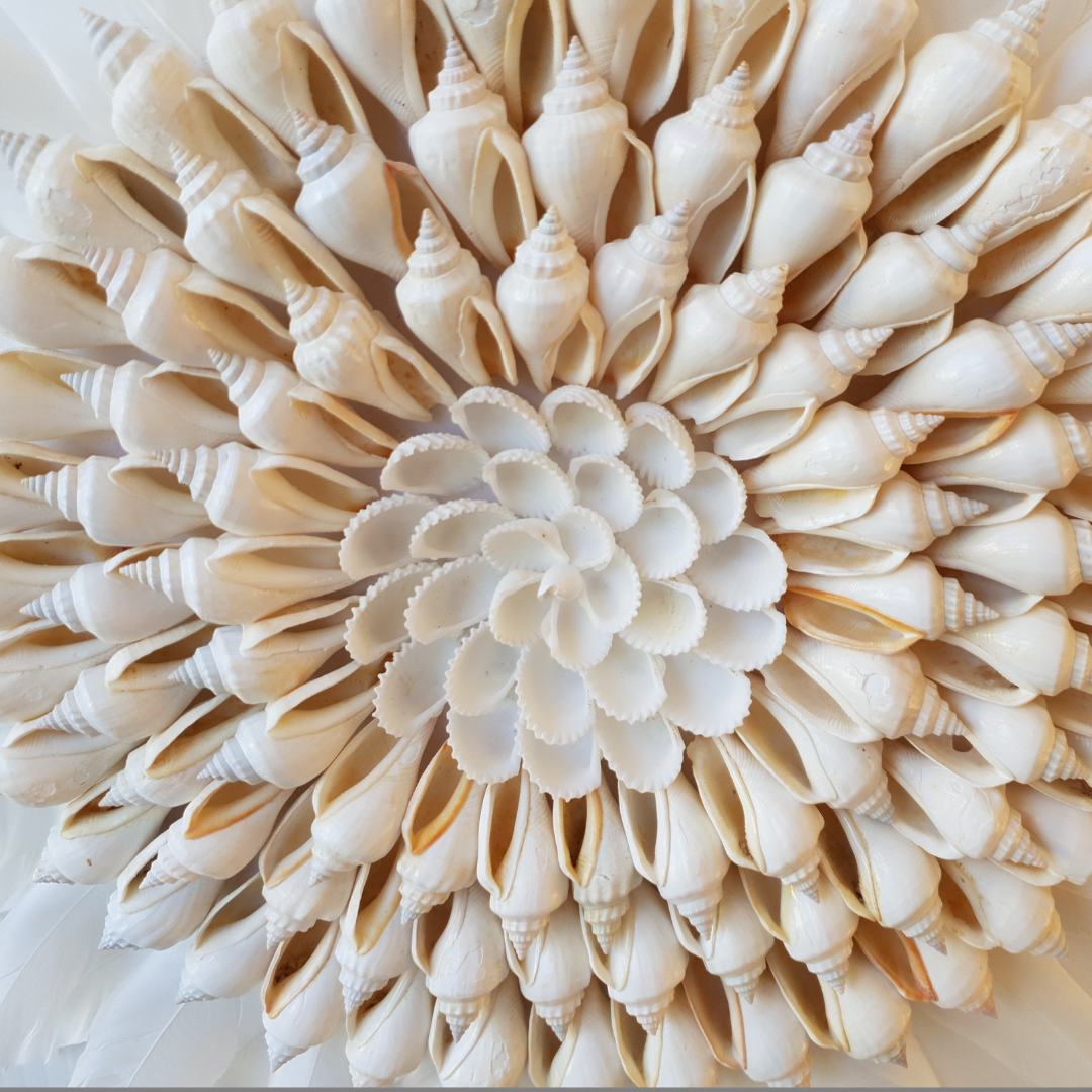 closeup of intricate work of the centre of the piece