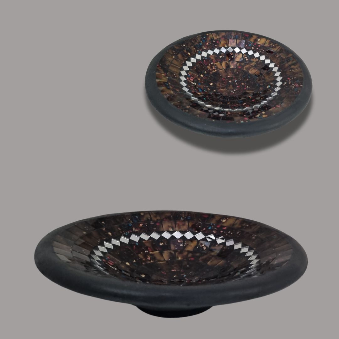 Handcrafted Mosaic Bowls – Coastal-Inspired Colour Range Rustic Brown Melody