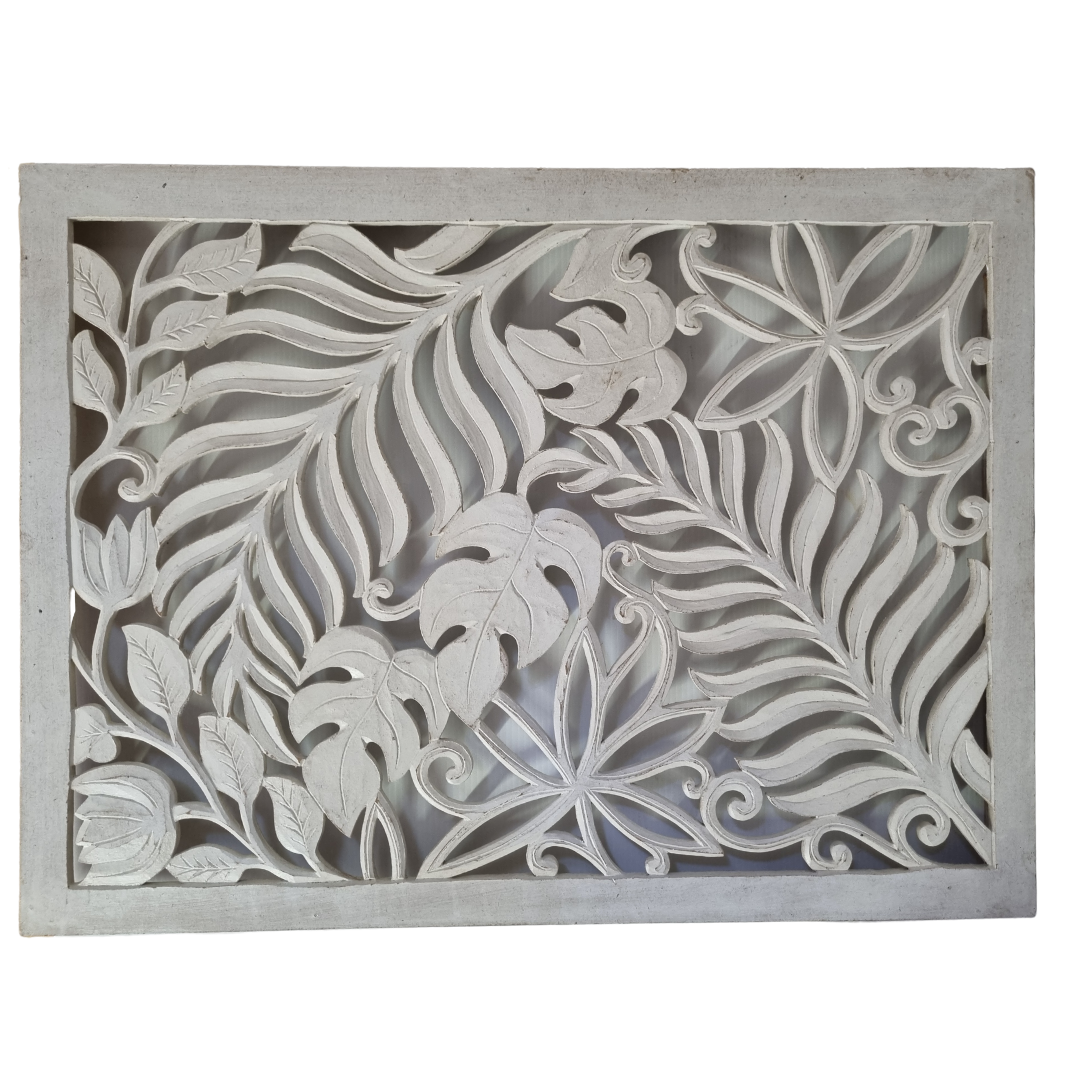 Fern Carving Whitewash Design 