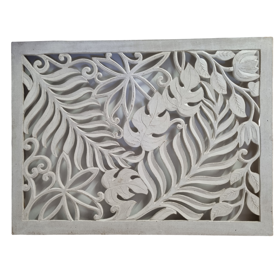 Fern Carving Whitewash Design 