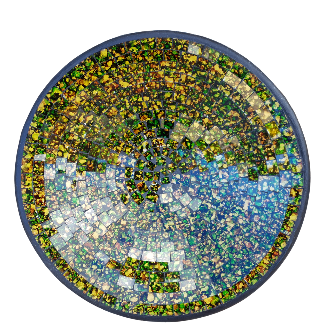 Verdant Harmony Mosaic Bowl
