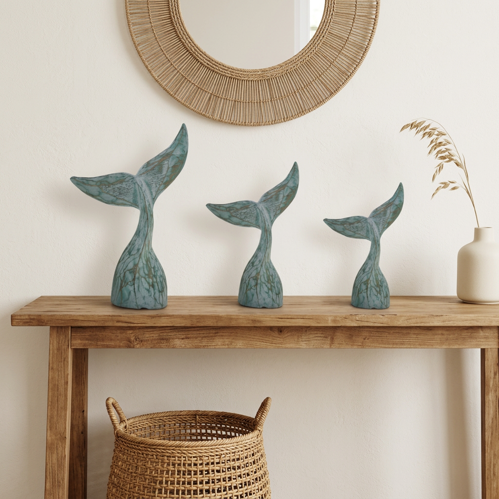 turquoise style pieces on a coastal setting with warm styling decor piece 