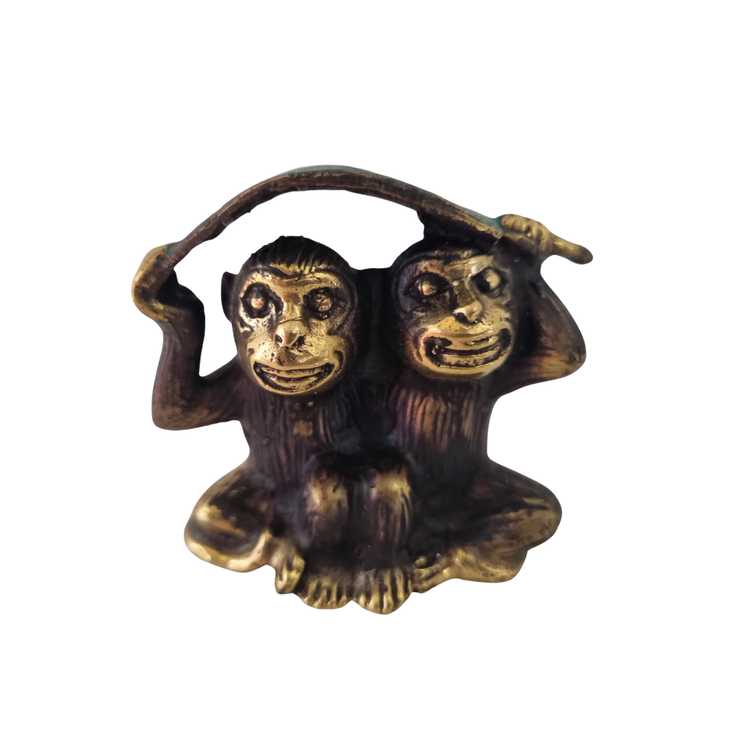 Brass Monkey Figurine Rustic Vibe style1