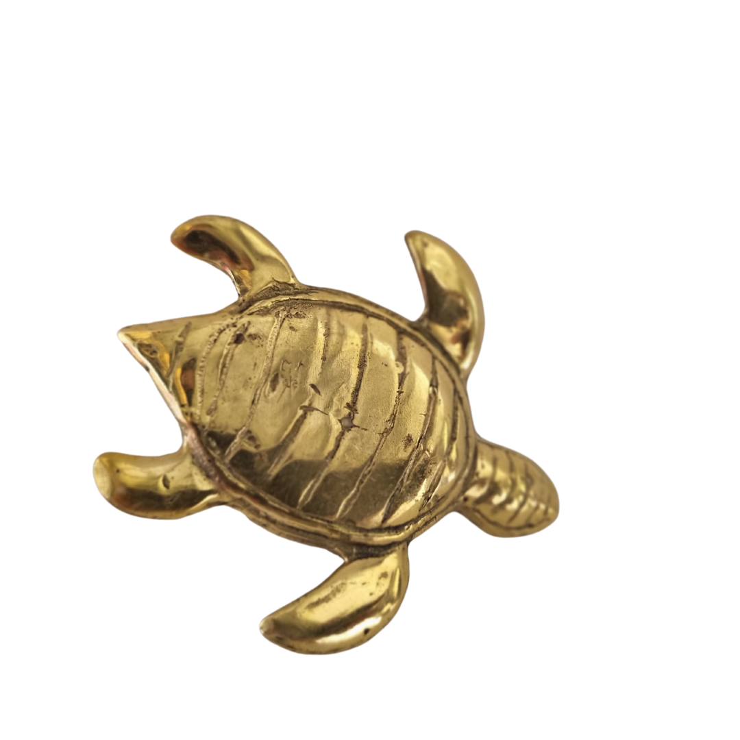 under nealth vintage brass tortoise figurine Australia