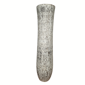 Natural Coco pot tree tribal home decor on a white back ground 100x23cm_COCO_Pot_Style_2