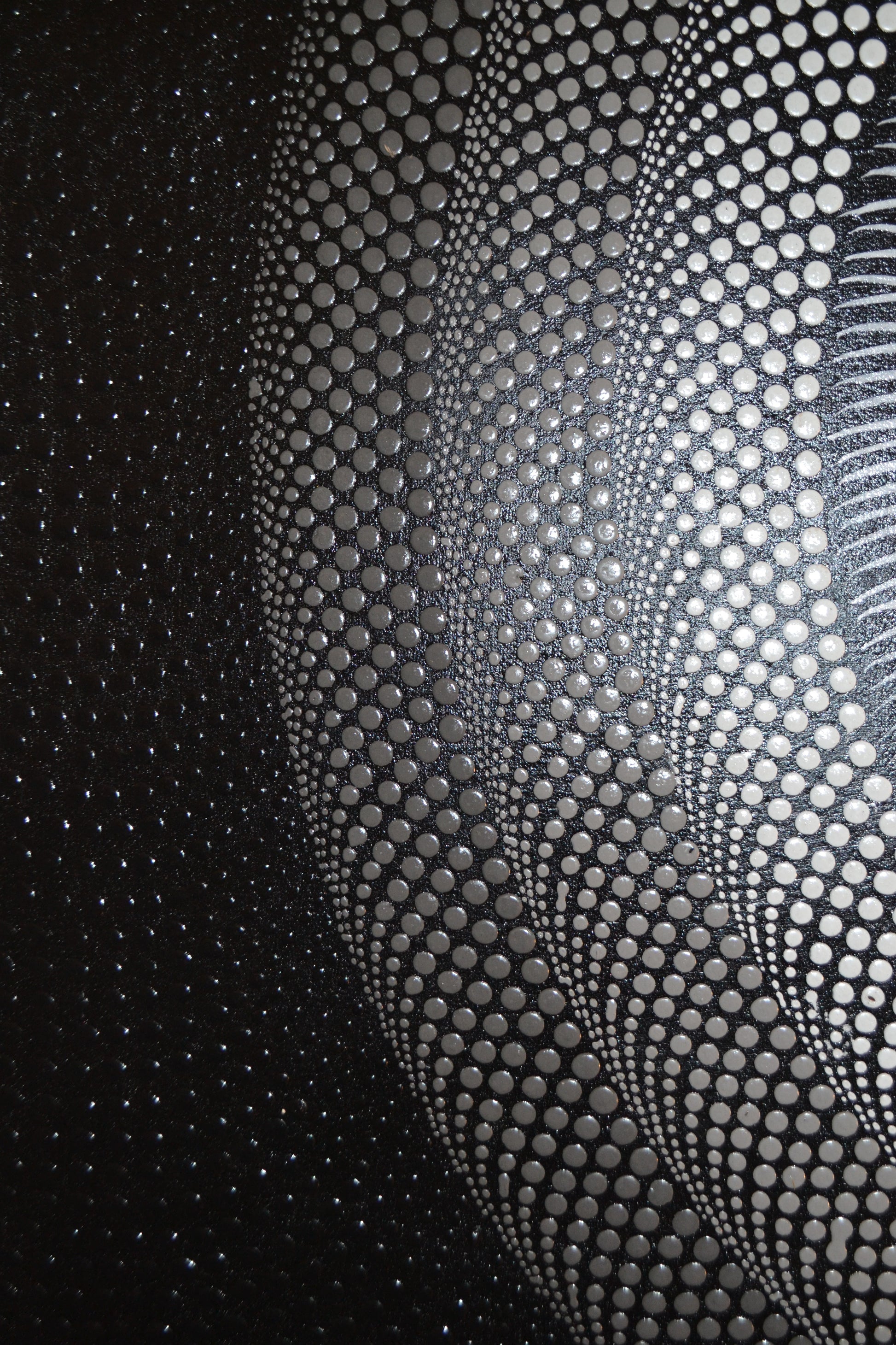 close up photo on the 3D effect of this art pieces 