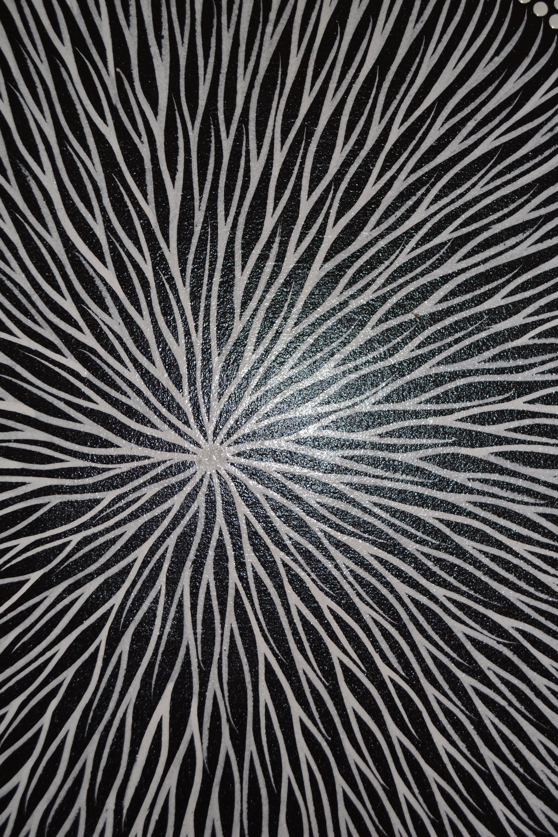 closeup of the painting in the middle section of the painting 