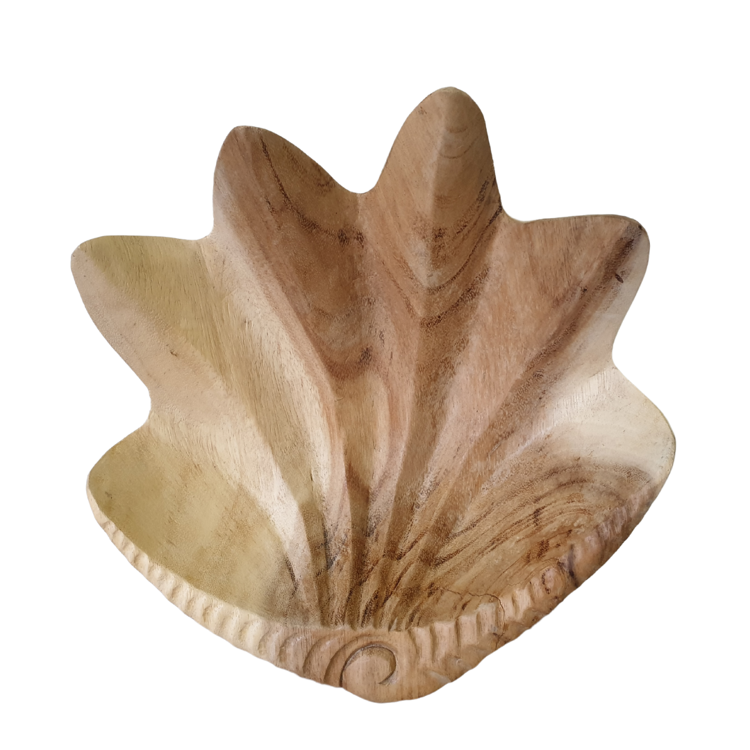 Wooden Claim Shell Bowl 