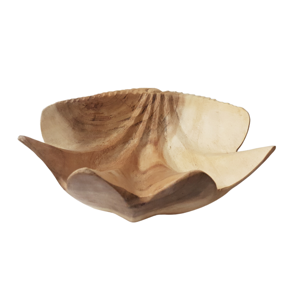 Wooden Claim Shell Bowl 